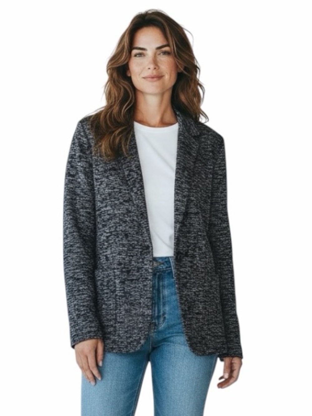 Banana Republic women’s dark gray blazer,Size 10 Petite